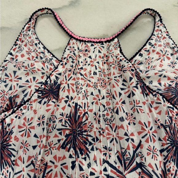 Poupette St. Barth Nola Mini Dress Size Small Pink White Navy - Picture 11 of 15